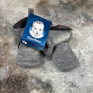 Gerber Charcoal Baby Booties
